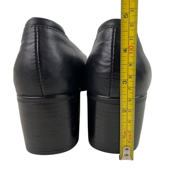 Hush Puppies Bebe Black Leather Block Heel Shoes Ladies Womens Size 9.5M - Picture 13 of 13